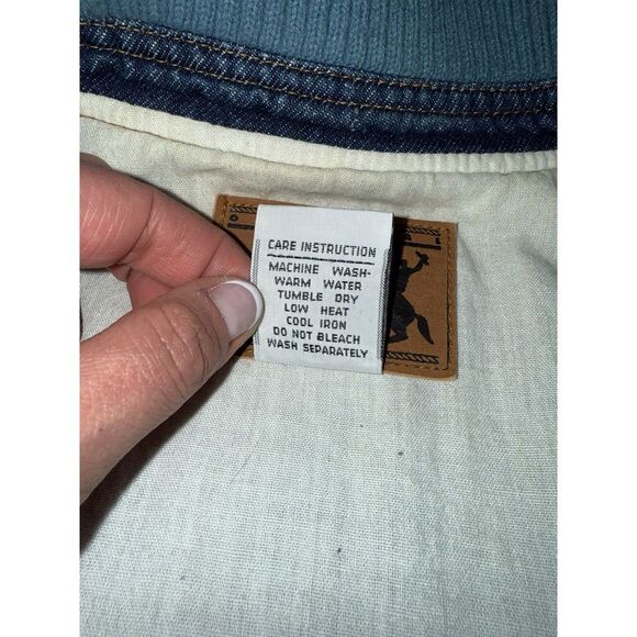 Prezzia Vintage Jean Denim Jacket Unisex Size Large - Picture 8 of 11